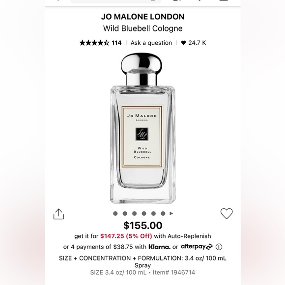 Jo Malone Wild Bluebell - Picture 2 of 6